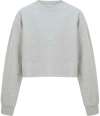 SM515 SF Clothing Kids Cropped Slounge Sweatshirt Heather Grey colour image